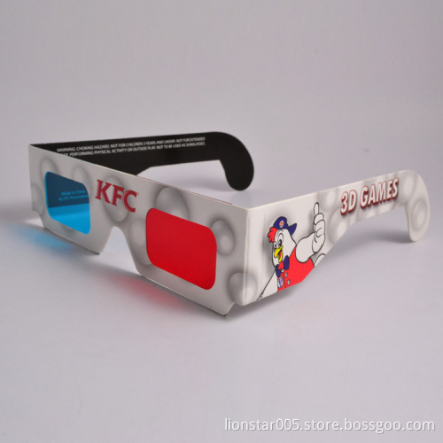 Fantastic paper red cyan 3d glasses